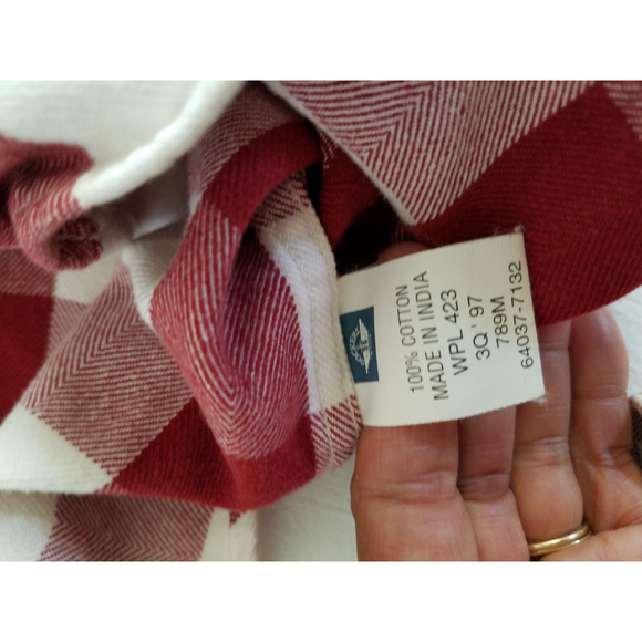 Dockers Women's Drop Shoulders Red/White Plaid Shacket Button Down Sz M NWOT - Picture 7 of 10